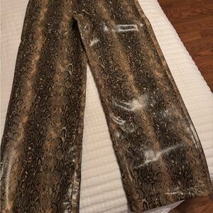Snakeskin Print Pants